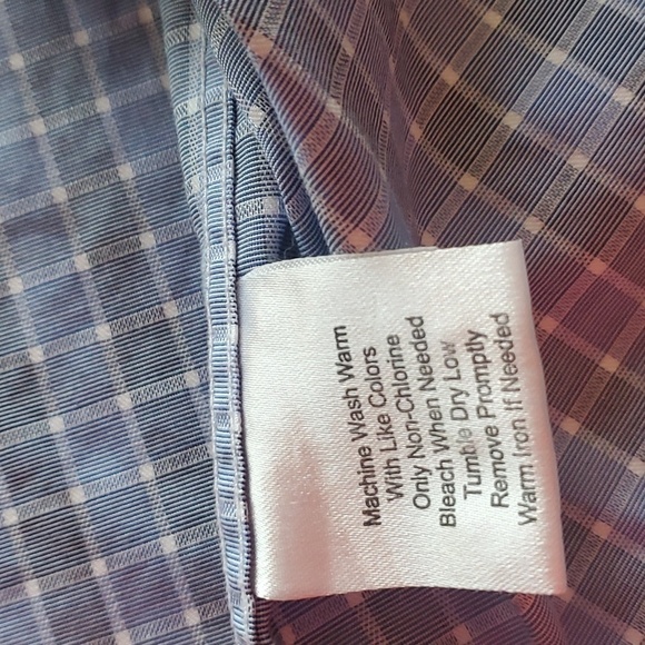 Egara Non-Iron Slim Fit Long Sleeve Casual Button Down Sz. L Shirt - Picture 6 of 11